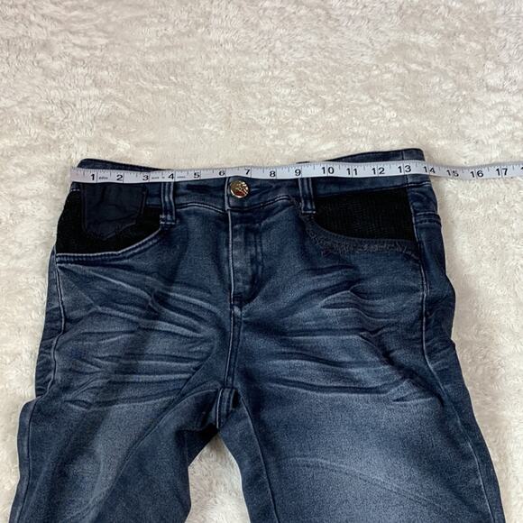 Caikezi Jeans Code embellished pocket straight leg mid rise jeans, 26 - Picture 13 of 15